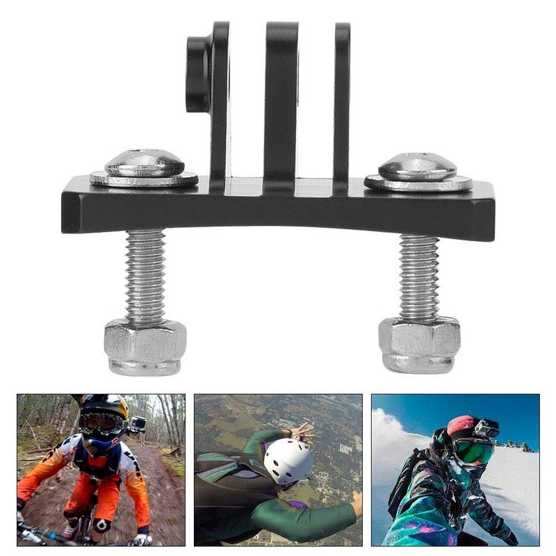 Serounder Skydiving Helmet Fixed Base Holder Adapter Mounts for 7/6/5/4/for/for XiaoYi/for OSMO Action Cameras(Black) - Image 2